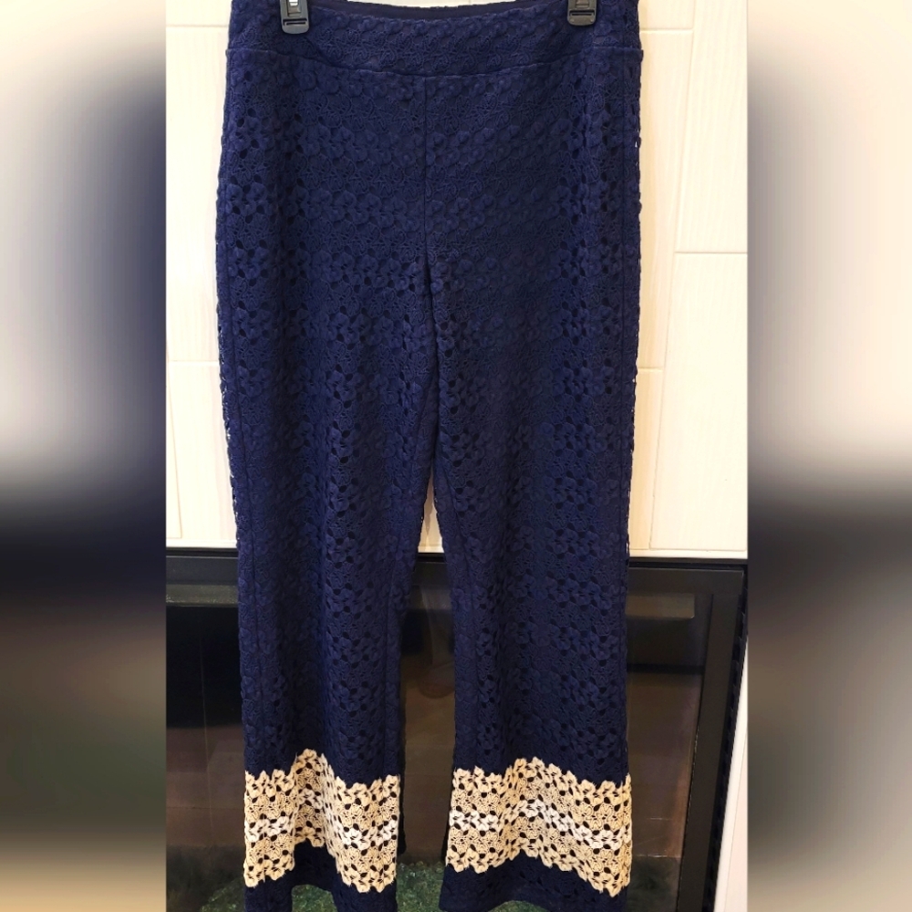 Cato Boho Crochet Pants Size M